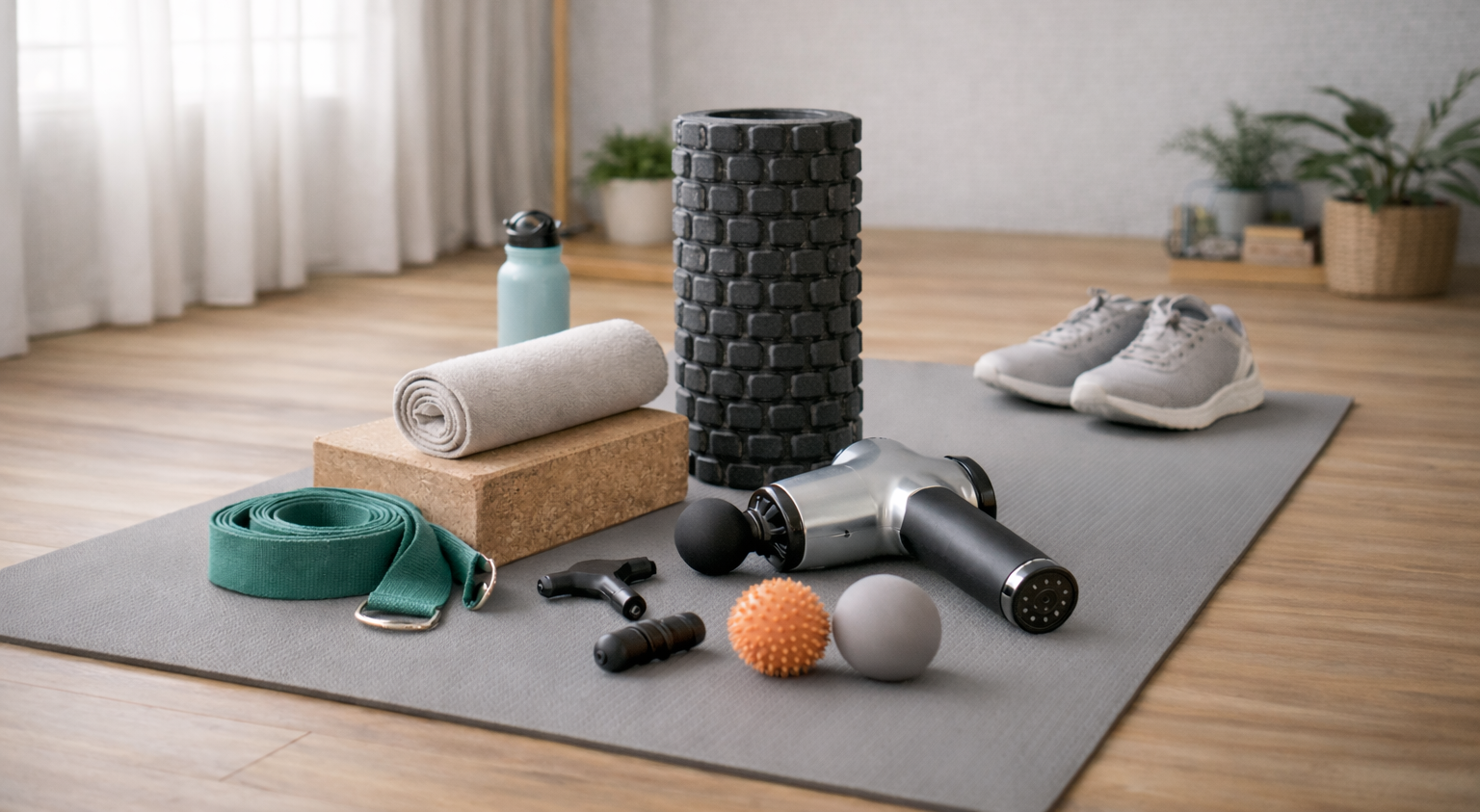 foam roller massage gun stretching equipment